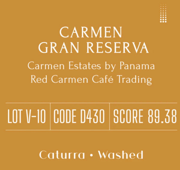 Lot V-10: Carmen Gran Reserva - Carmen Estates by Panama Red Carmen Café Trading