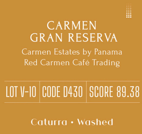 Lot V-10: Carmen Gran Reserva - Carmen Estates by Panama Red Carmen Café Trading